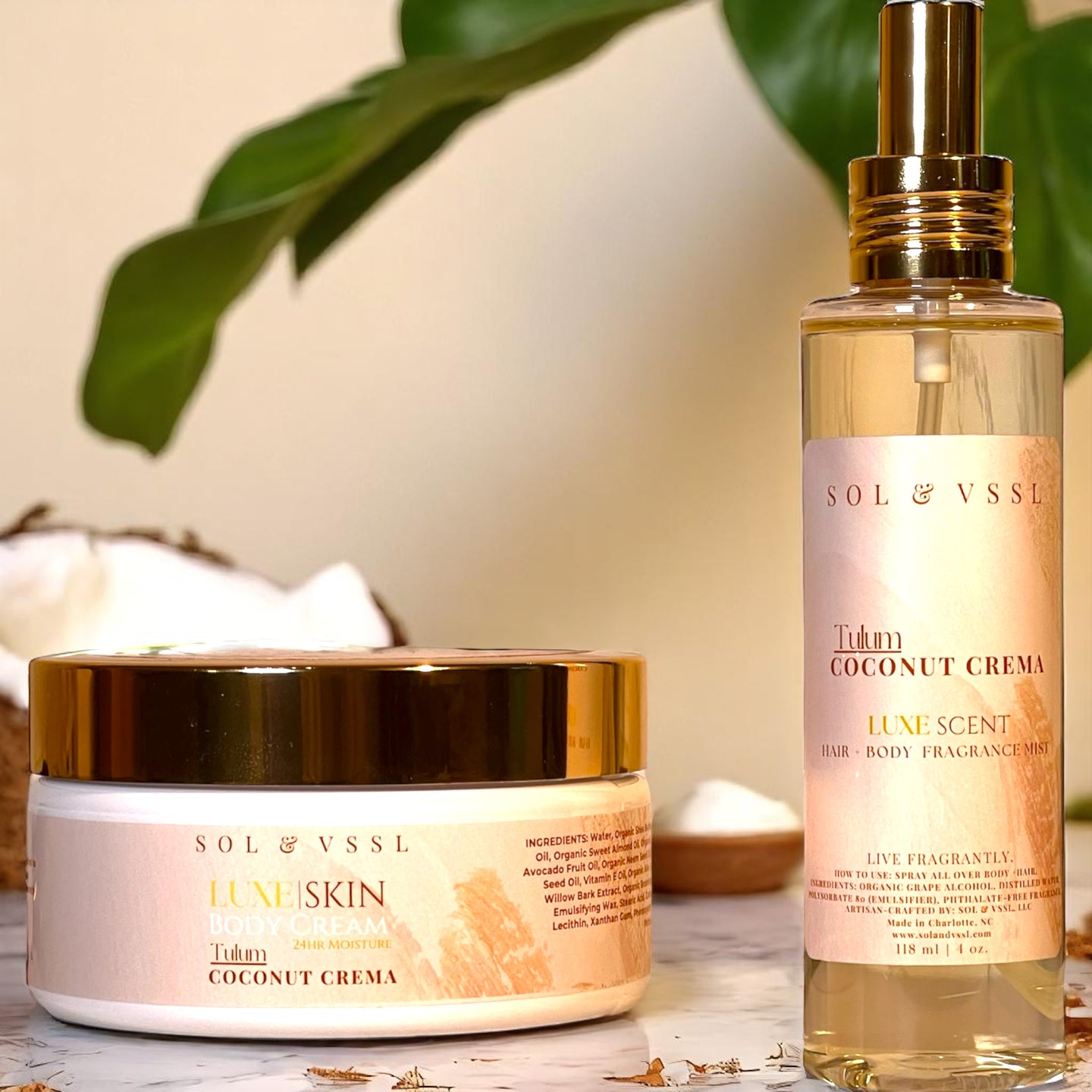 Tulum COCONUT CREMA | LUXE SKIN Body Cream 24HR Moisture